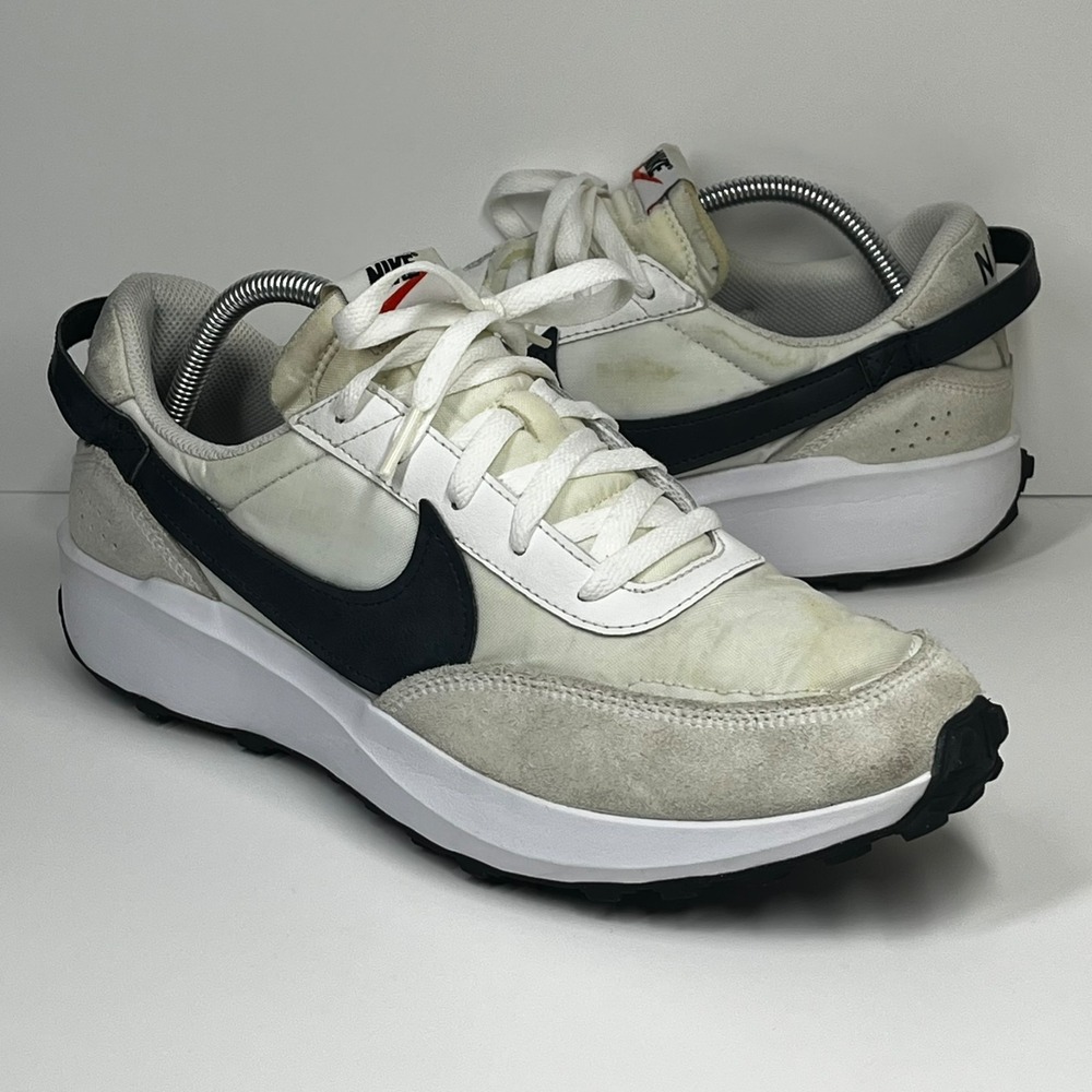 Nike Waffle Debut Summit Running Shoes Men's 10.5 Black White Comfort DH9522-103
